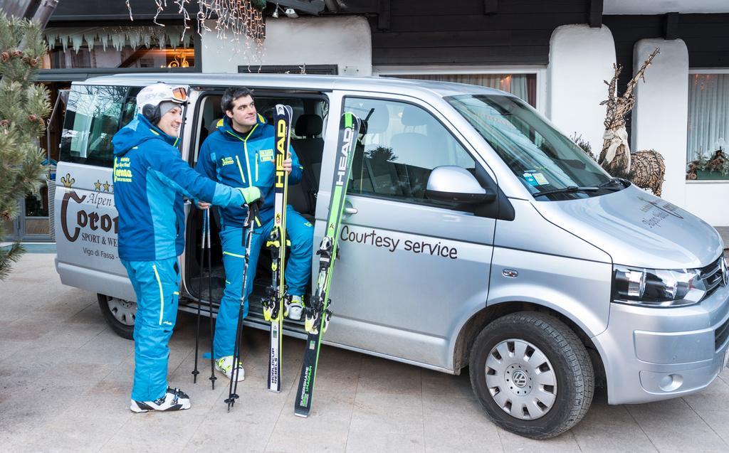 Alpen Hotel Corona Vigo di Fassa Dış mekan fotoğraf
